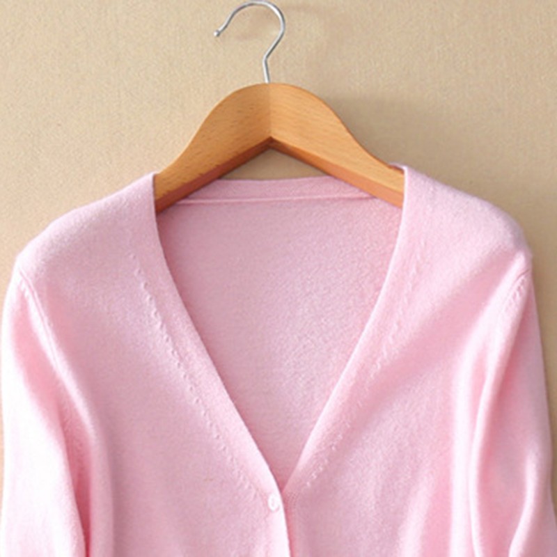 Áo cardigan nữ tay dài cổ chữ V thời trang quyến rũ