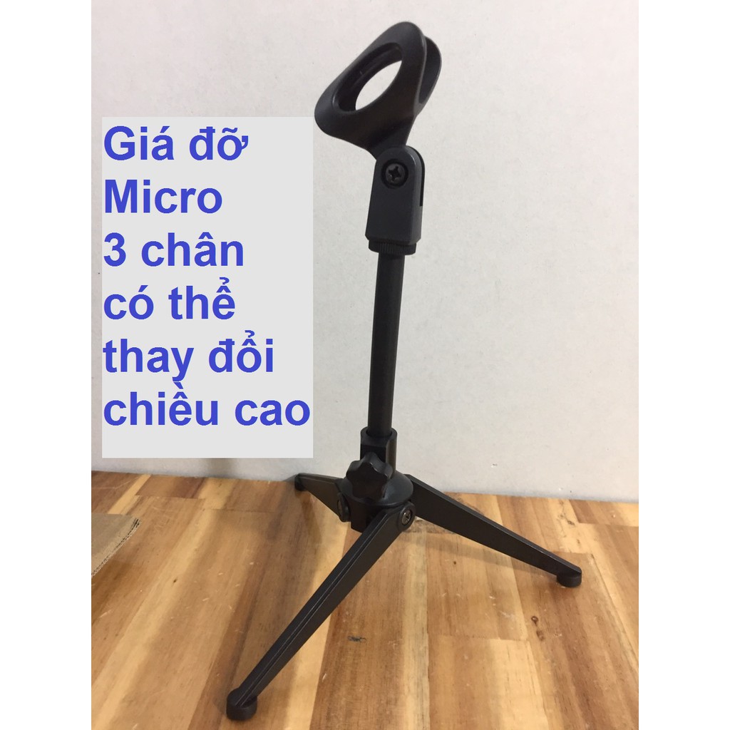 Giá đỡ micro 3 chân có thể thay đổi chiều cao