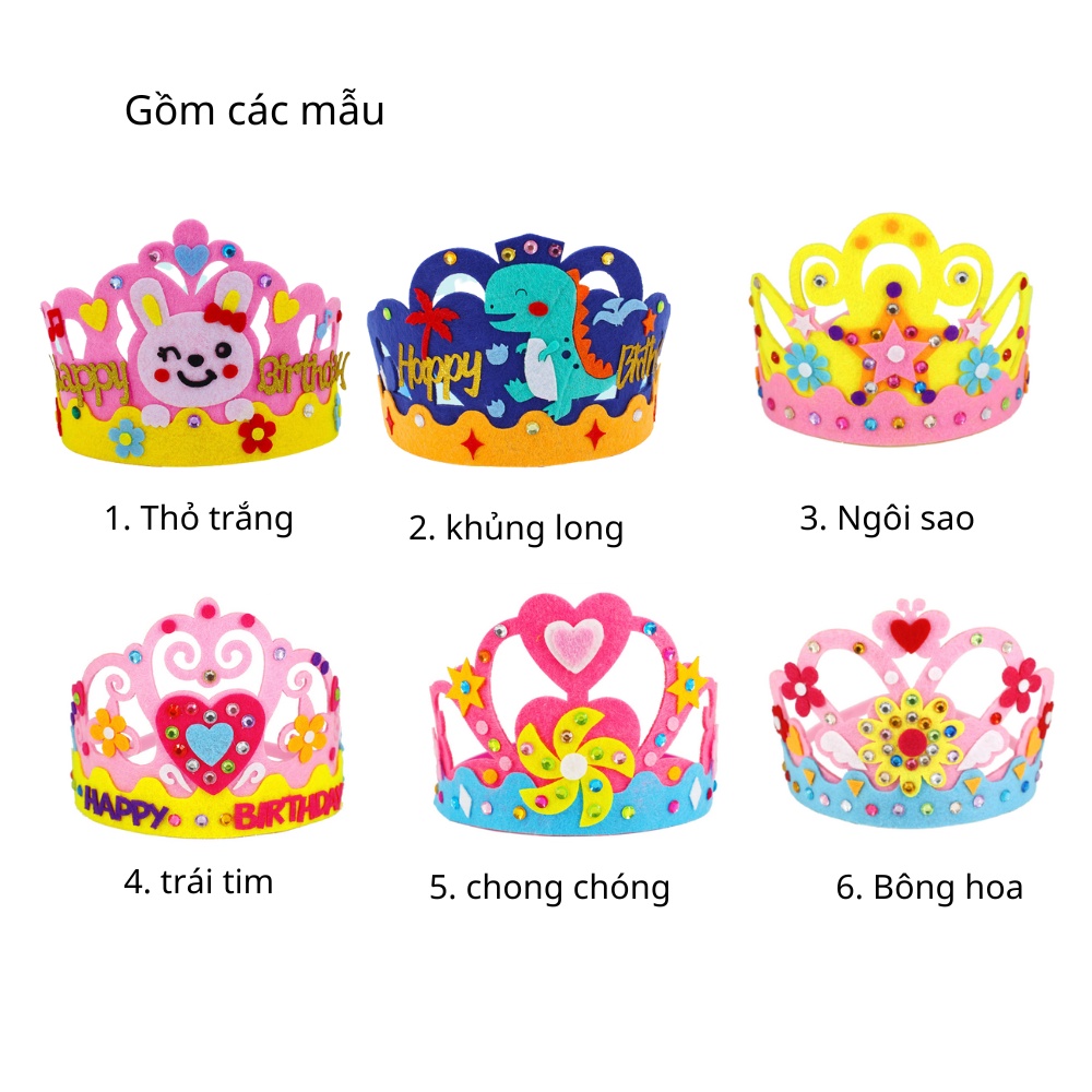 Vương miện 3D thủ công Melicaco cho bé