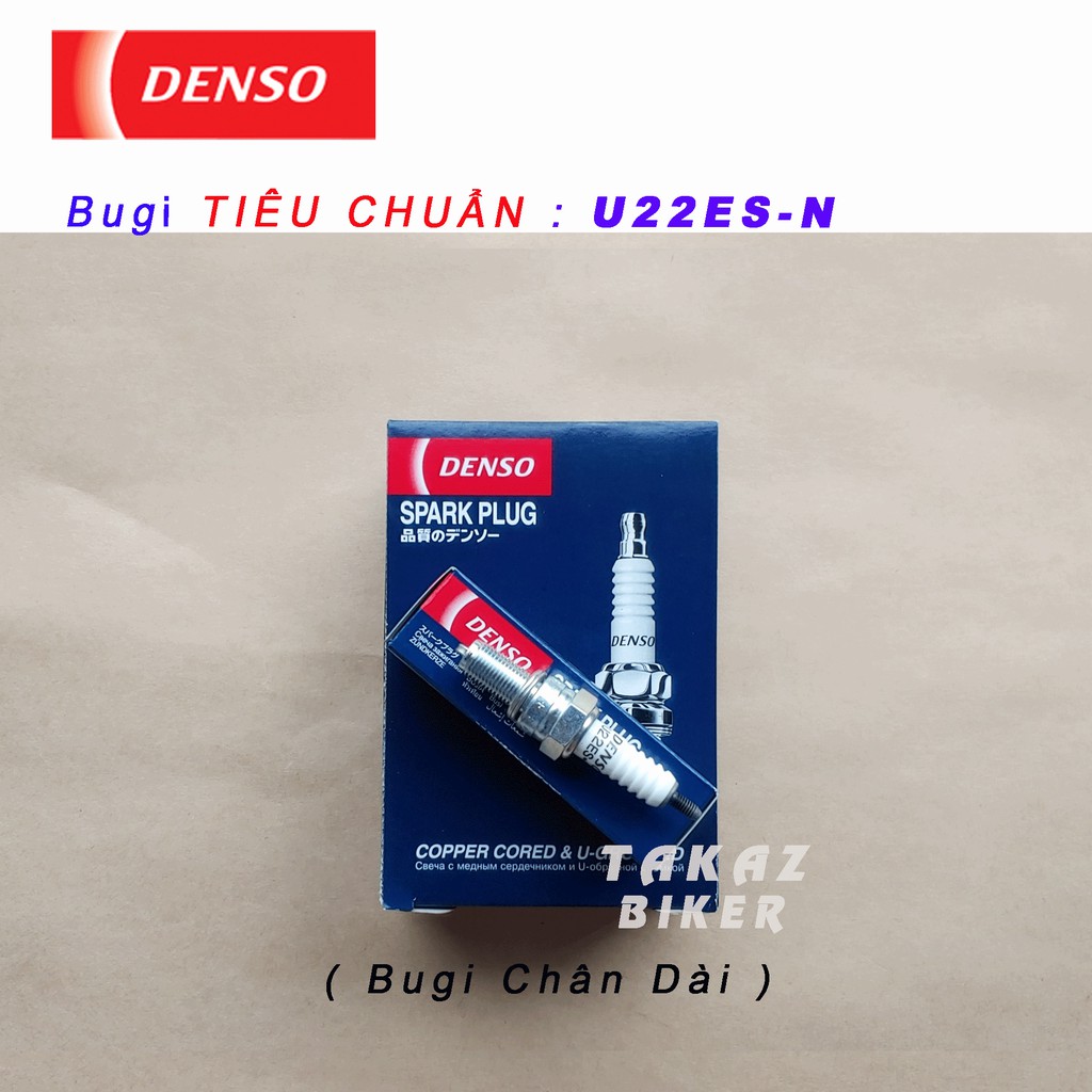 Bugi DENSO TIÊU CHUẨN U22ES-N chân dài : SHVN ; SH Mode ; PCX 125 ; Click ; Airblade - Lead 125 ; Vision ; Wave 110