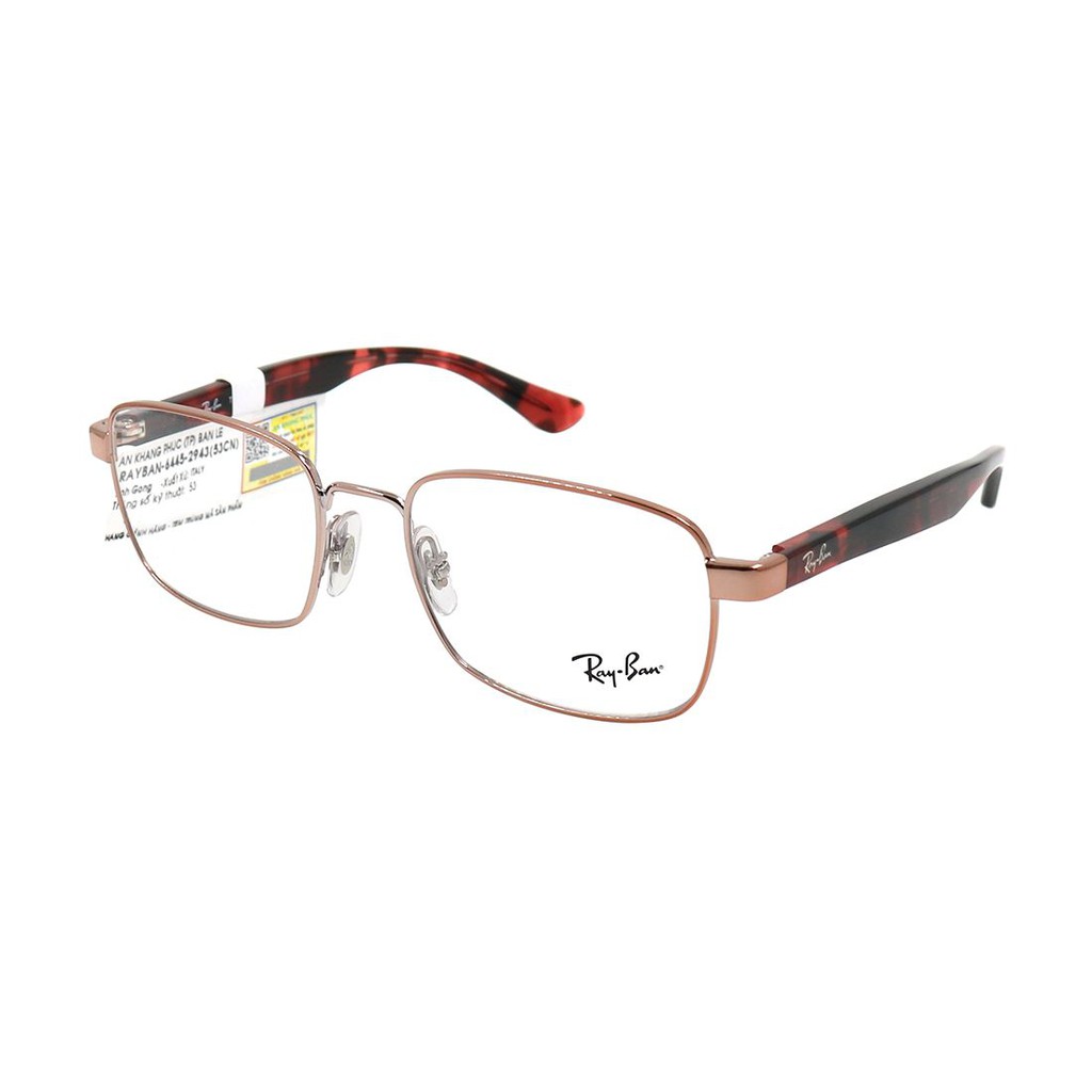 RB6445-Gọng kính nam nữ Rayban chính hãng (53-18-145), thiết kế dễ đeo bảo vệ mắt