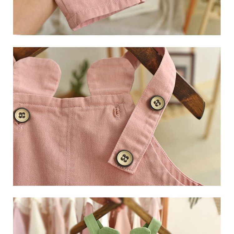 Quần Yếm Cotton Nguyên Chất Phong Cách Mới Năm 2021 Cho Bé Gái