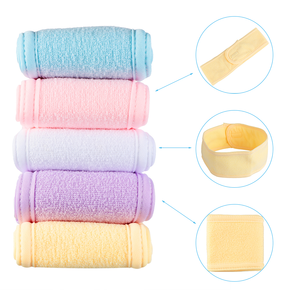 Bông tẩy trang tái sử dụng sợi siêu vi bằng cotton hoặc Băng đô đội đầu dùng khi rửa mặt