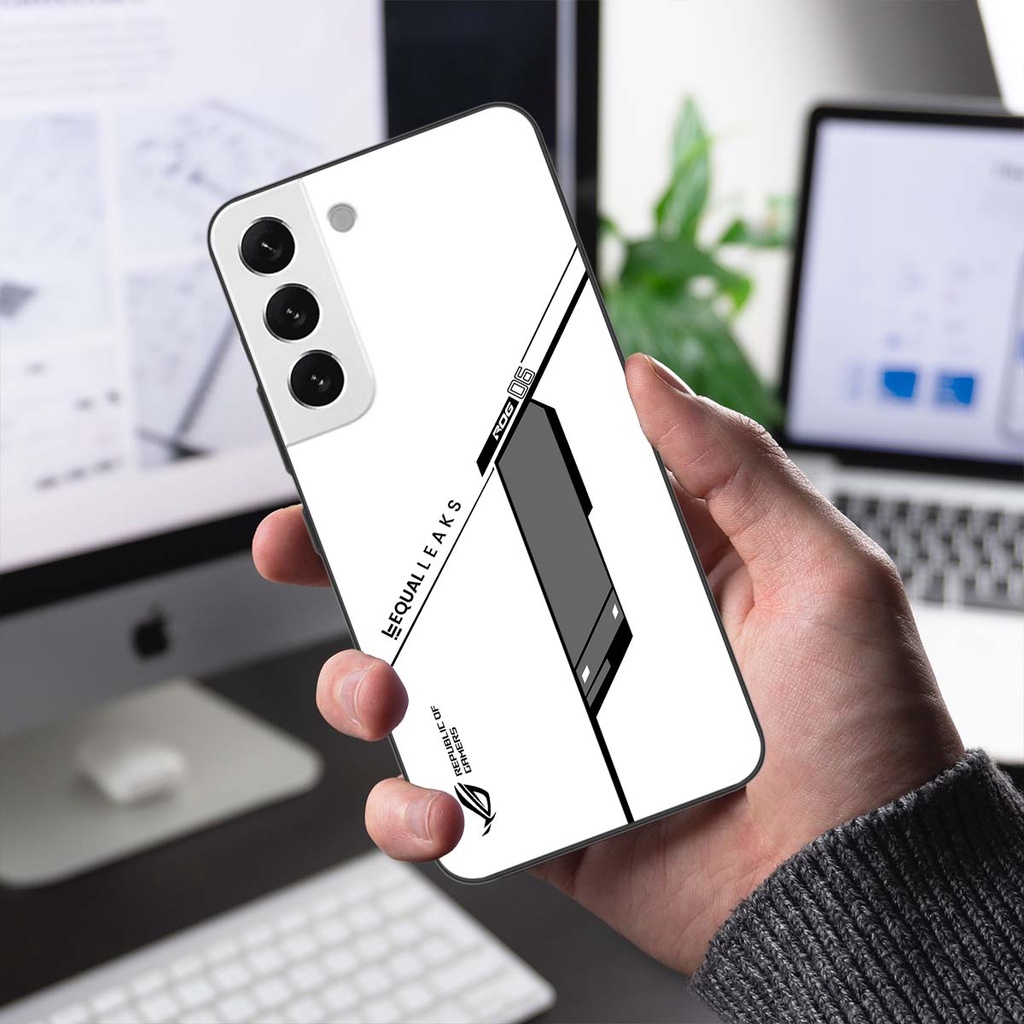 Ốp lưng điện thoại Samsung S22, S22 Plus - Republic of Gamers, chất liệu kính cường lực