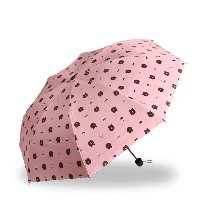 Ô Dù Gấu Brown Hàn Quốc 3 màu - Ô Gấu Brown Dễ Thương