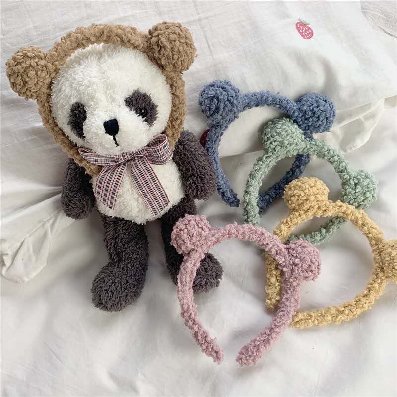 Icybear Headband Băng Đô Tai Gấu Bông Xinh Xắn