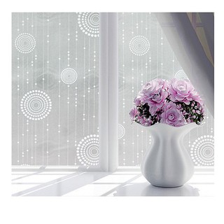 Combo 5m decal dán kính mờ họa tiết chấm tròn lớn BINBIN DKL30 (Có sẵn keo)