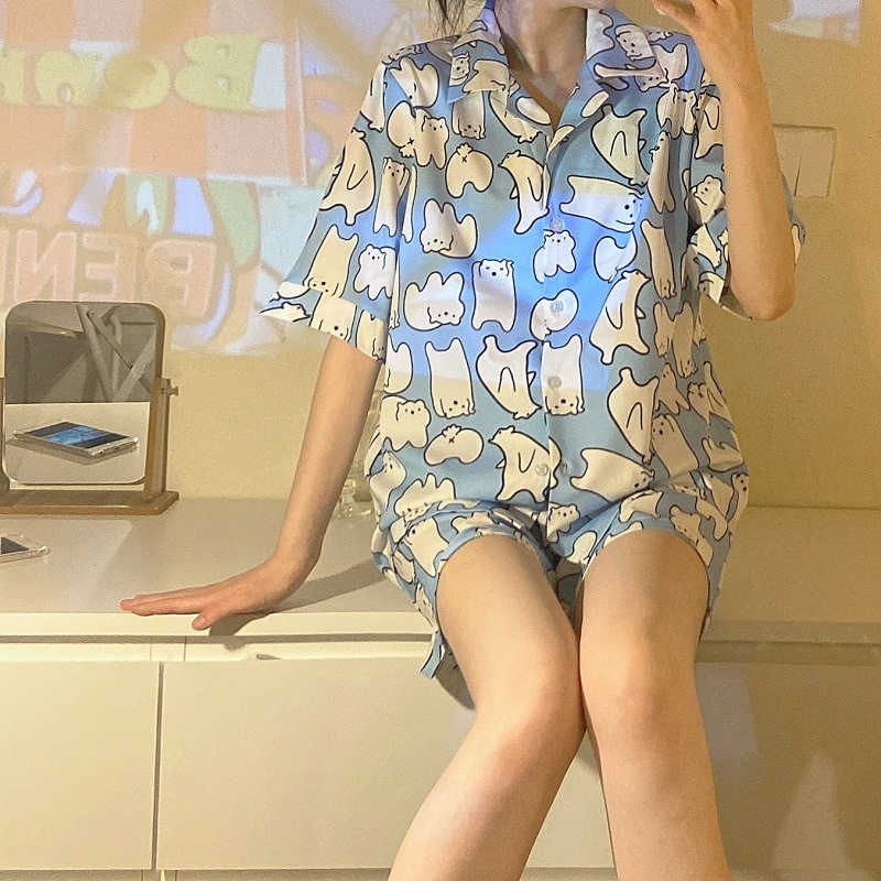 Bộ ngủ pijama ngắn tay nhiều màu | BigBuy360 - bigbuy360.vn