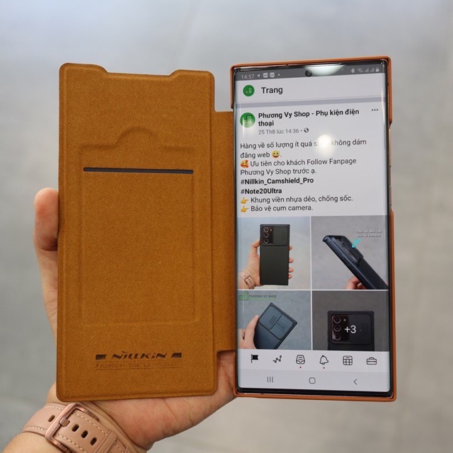 Bao da Nillkin Qin cho Samsung Galaxy Note 20, Note 20 5G Chính hãng | BigBuy360 - bigbuy360.vn