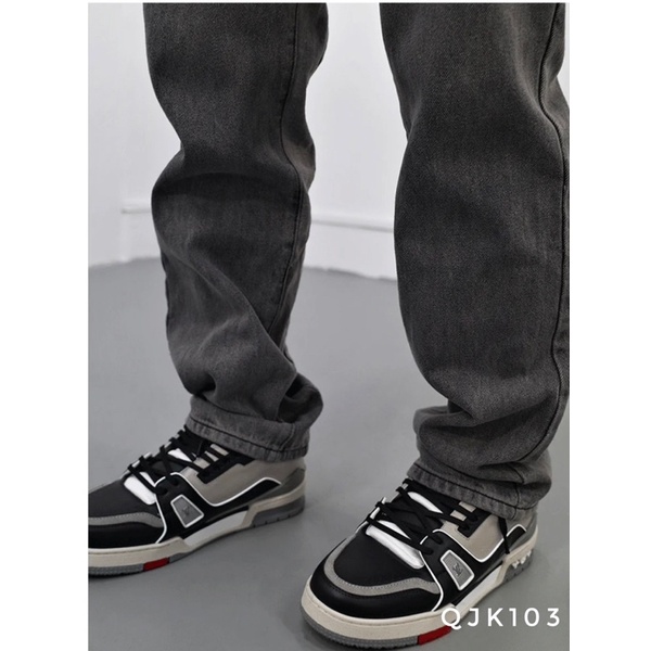 Quần jean baggy nam nữ thêu Undertrap quần baggy ống suông dáng hàn quốc unisex kun shop