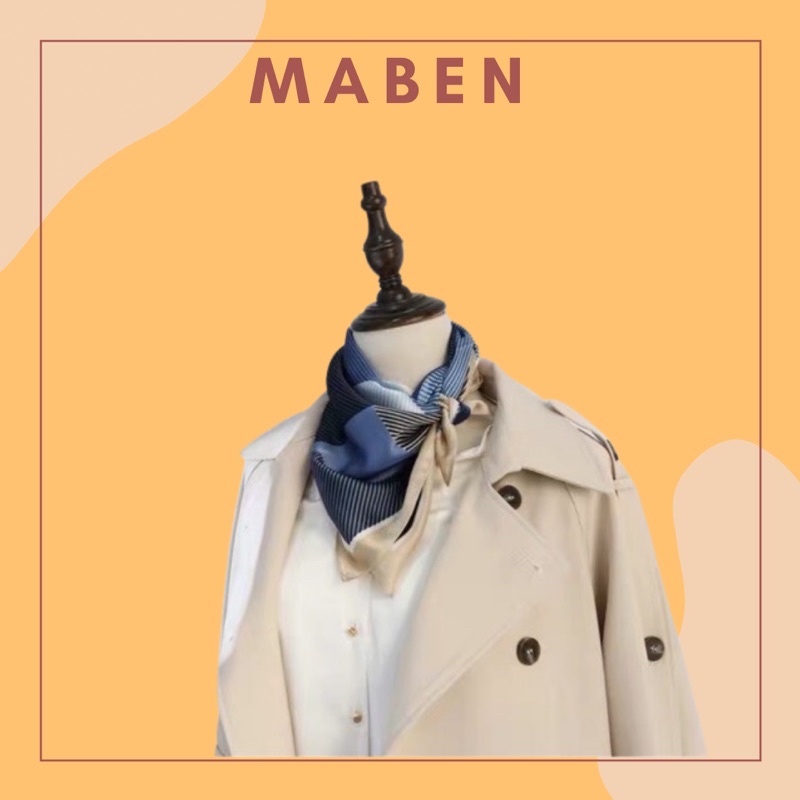 Khăn lụa vuông 70x70 turban quàng cổ,áo khăn yếm bandana thời trang đội đầu - Maben