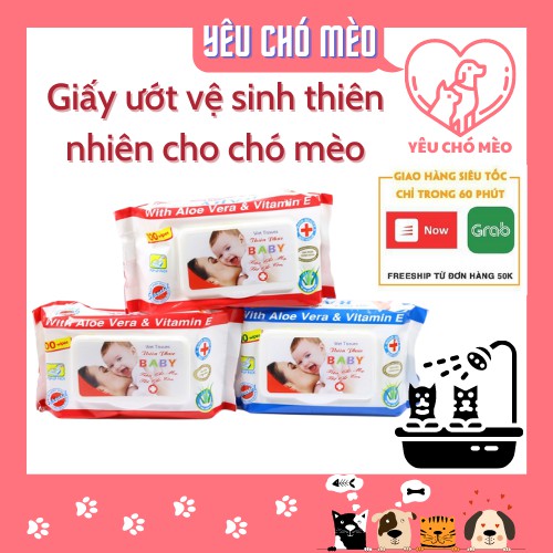 Giấy ướt Thiên Phúc không tẩy trắng, không mùi, an toàn cho chó mèo