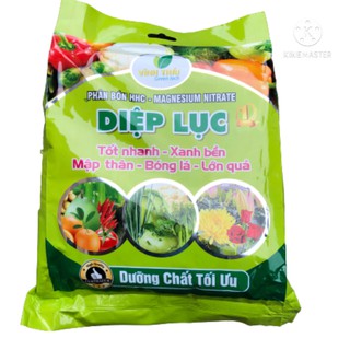Phân Diệp Lục, phân hòa tan khắc phục vàng lá, còi cọc, giúp bóng dày lá, mập thân, ra hoa, sai quả, bền cây gói 1kg
