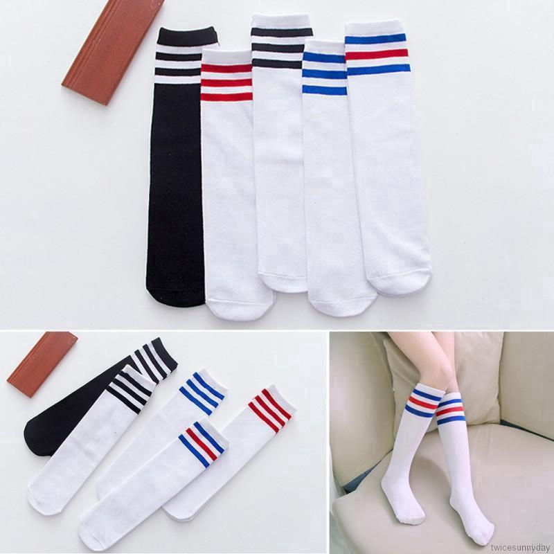 ❤Giá Sốc❤ Vớ cotton cho bé trai và gái Tất chân dài họa tiết sọc dễ thương cho bé