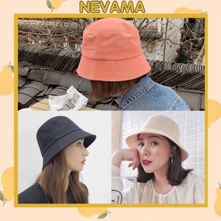 Mũ bucket nam nữ trơn tròn vành phong cách nhiều màu MD10