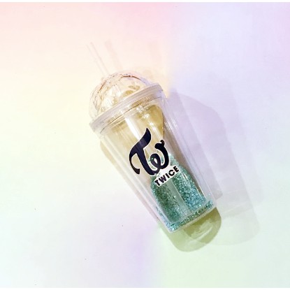 Cốc 2 lớp kim tuyến twice wanna one exo CNKI15 cốc giữ nhiệt ly 2 lớp cốc làm lạnh dễ thương 500ml