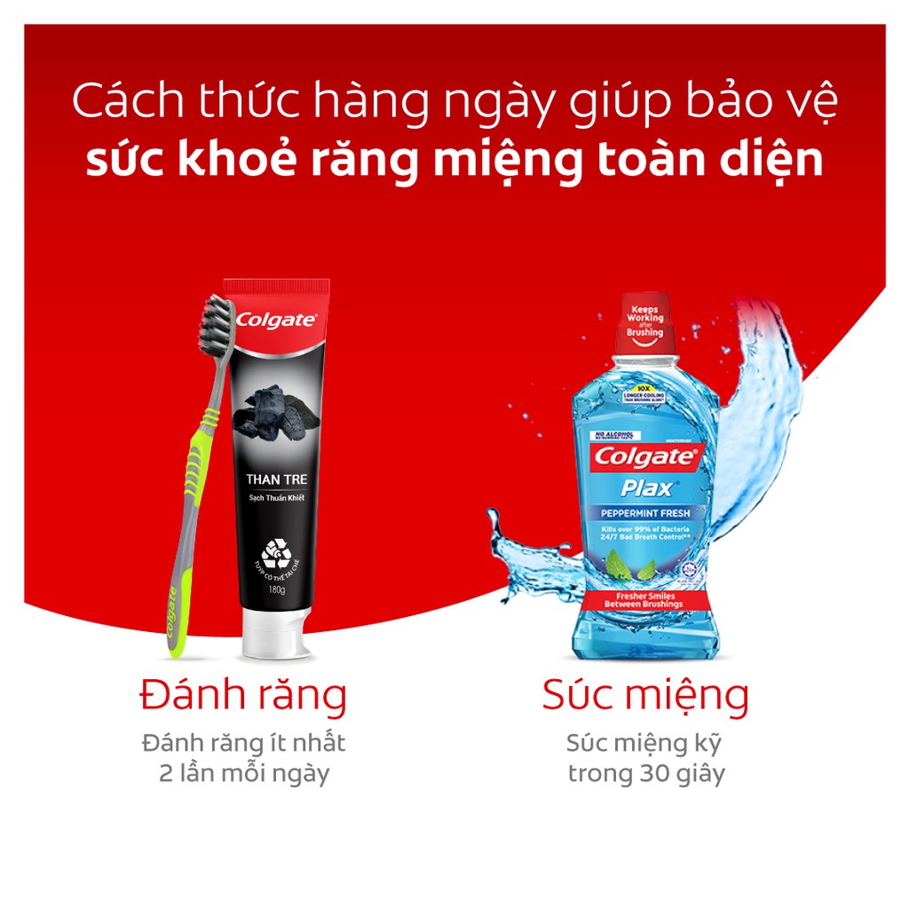 [Mã FMCGCO5 giảm 8% đơn 250K] Bộ 3 Bàn chải Colgate Slimsoft Between Charcoal lông chải mềm mảnh xen s