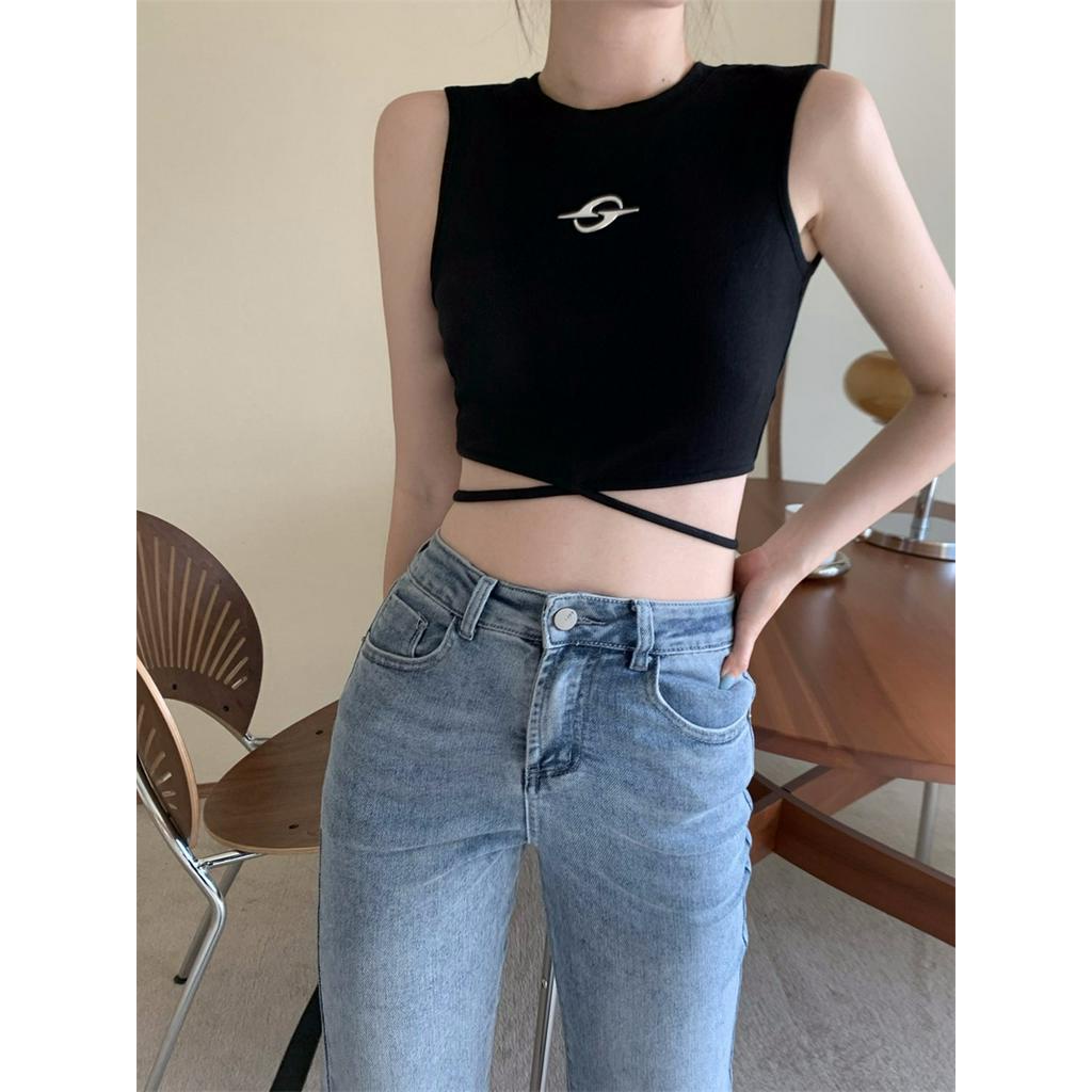 Áo Dây Cột Dây Dáng Ôm Ngắn Thời Trang Quyến Rũ 63200