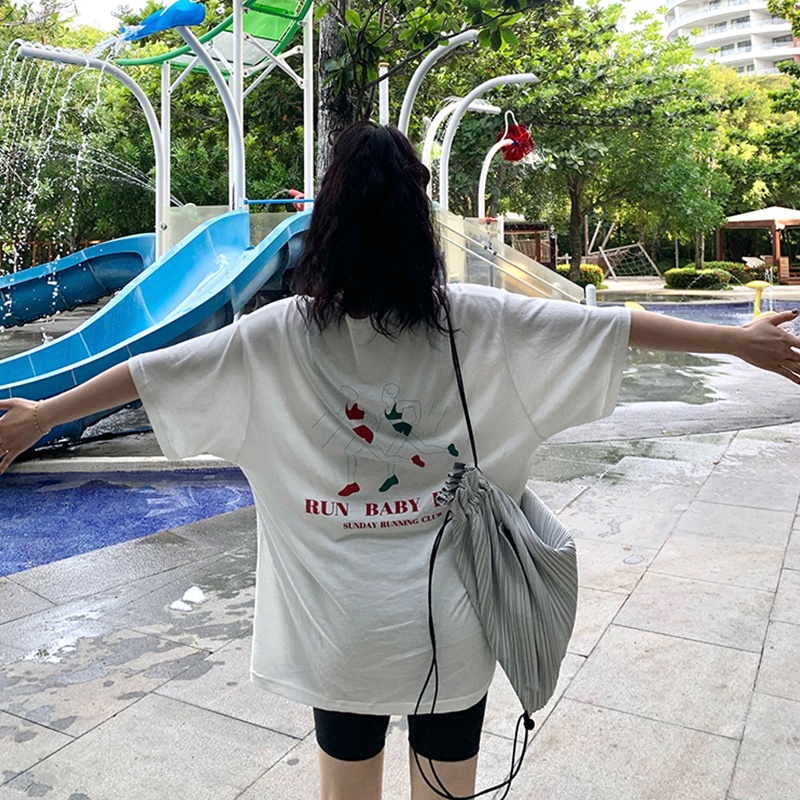 NRVP Áo Thun Cotton Tay Ngắn Cổ Tròn Màu Trơn Thời Trang Dành Cho Nữ