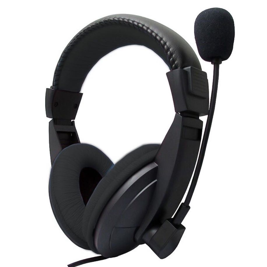 Tai nghe chụp tai giắc cắm 3.5mm âm thanh bass trầm có micro tiện dụng