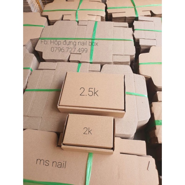 Hộp gói hàng,hộp gói móng úp,hộp gói nail box ,hộp giấy gài