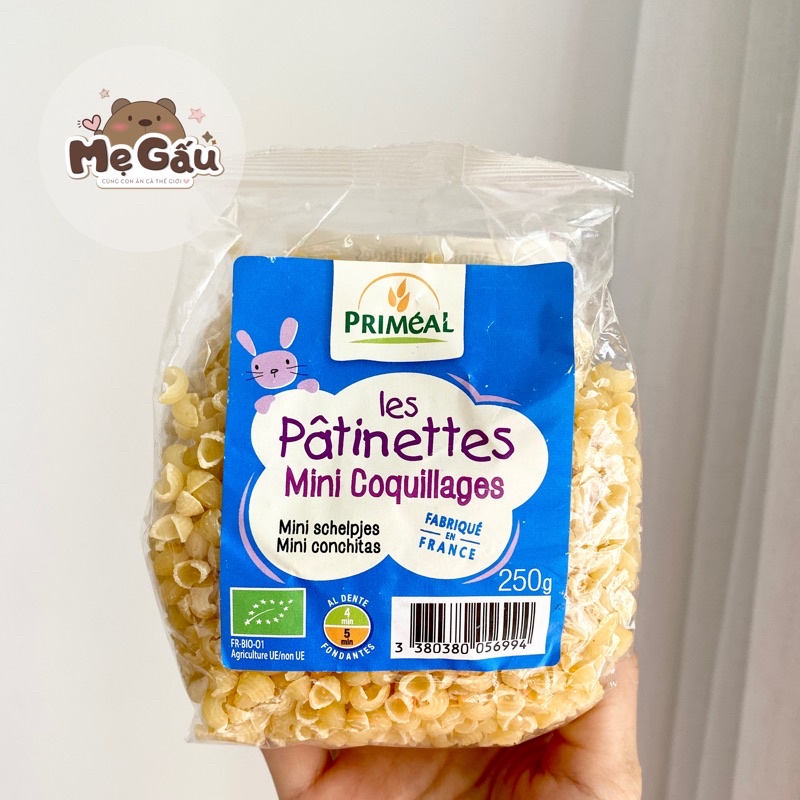 Nui hình sò mini hữu cơ Primeal 250gr