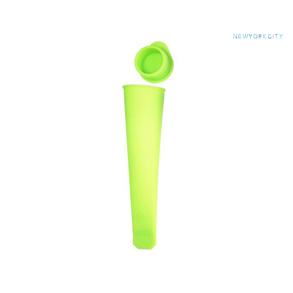 Khuôn Làm Kem Que Bằng Silicon DIY Có Nắp Đậy Tiện Dụng