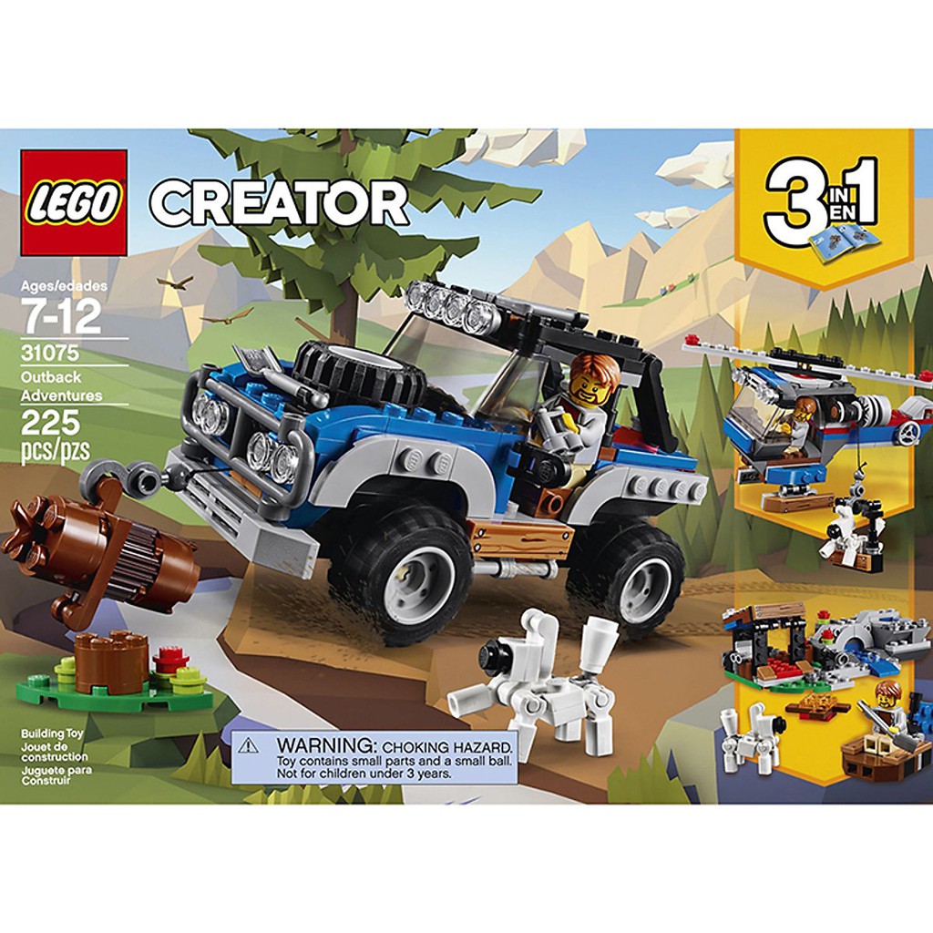 Bộ Lắp Ráp Xe Thám Hiểm Địa Hình LEGO CREATOR 31075 (225 chi tiết) (Hàng Clearance-Không Đổi Trả)