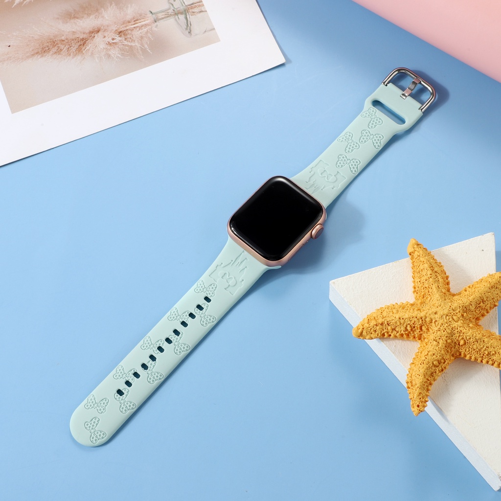 Dây Đeo Bằng Silicone Cho Đồng Hồ Apple Watch 38mm 40mm 41mm 42mm 44mm 45mm Series 8 7 6 SE 5 4 3 2 1