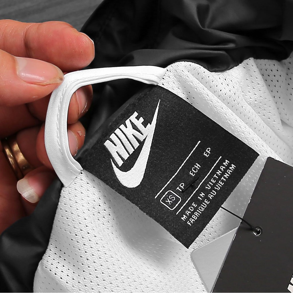 [HÀNG_CHÍNH_HÃNG] ÁO KHOÁC NIKE WINDBREAKER HOODED - ĐEN / TRẮNG