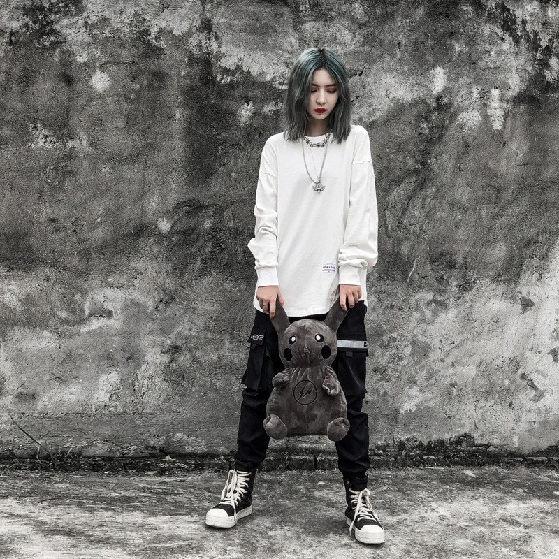 Áo thun trơn dài tay đuôi tôm unisex nam nữ