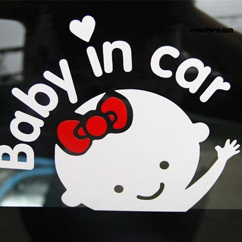 Nhãn dán xe hơi hình chữ baby in car