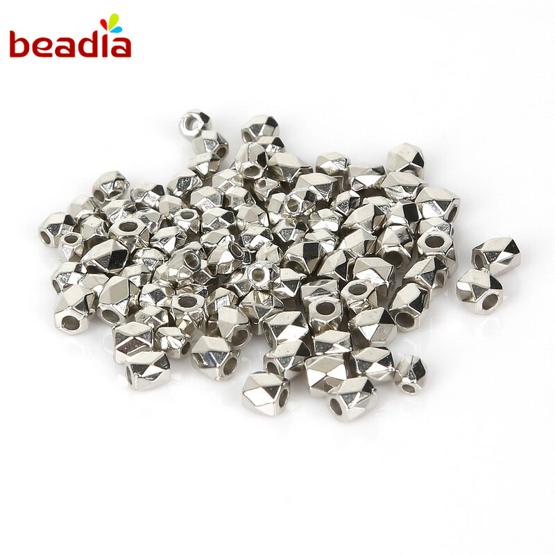 Hạt nhựa Beadia CCB hình khối lập phương cạnh vuông dùng làm trang sức DIY