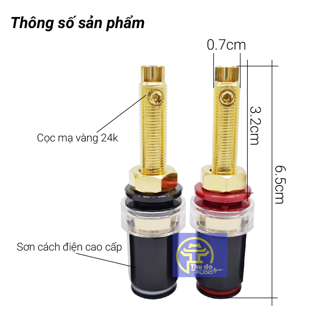 Jack cọc loa pha lê cỡ lớn hàng cao cấp chuôi dài