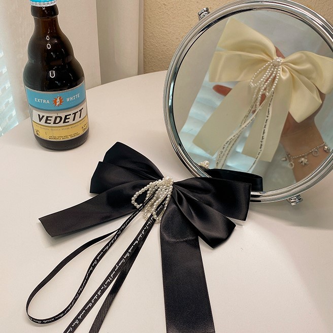 Trâm Cài Tóc Nơ Tua Rua Đính Ngọc Trai Nhân Tạo Phong Cách Trung Hoa