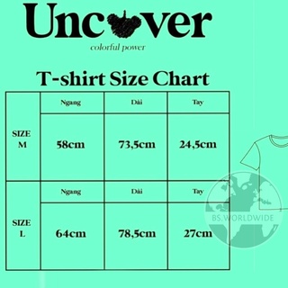 [Uncover Chính Hãng] Áo thun ⭐️ 𝙎𝙄𝘾𝙄 𝙎𝙏𝘼𝙍 𝘽𝘼𝙎𝙄𝘾 𝙏𝙀𝙀 ⭐️  UNCOVER 🌈🌈