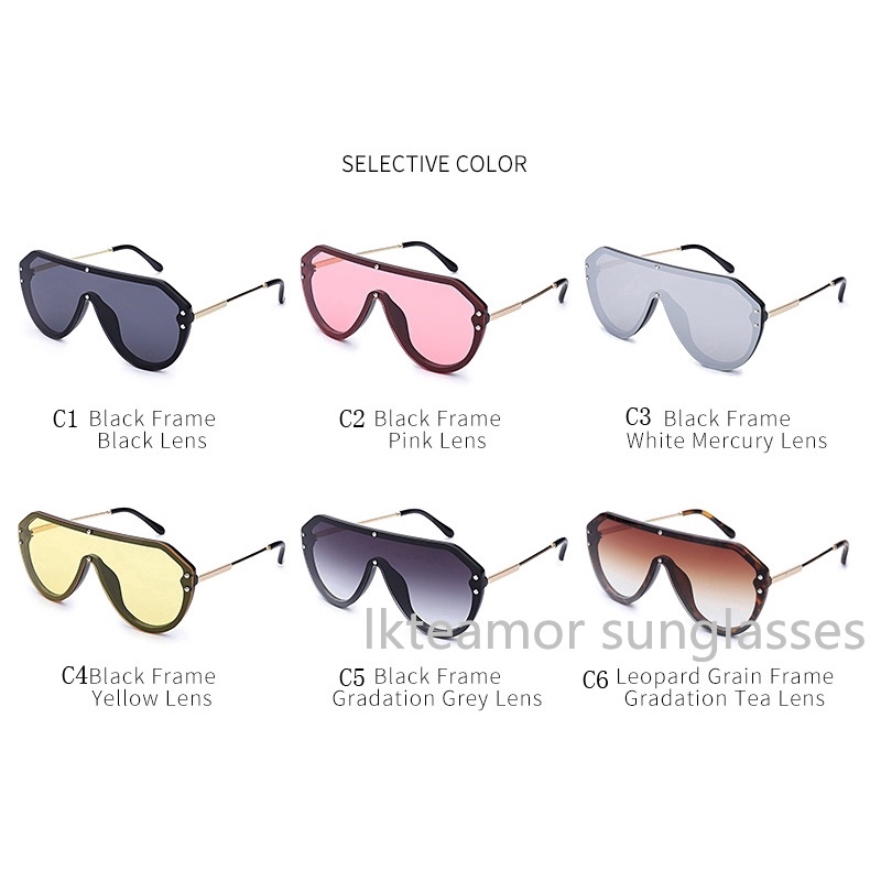 Kính râm bản rộng nhiều màu sắc thời trang dành cho nữ