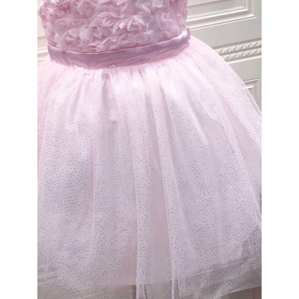 Váy công chúa bé gái HM họa tiết hoa 3D trên thân áo