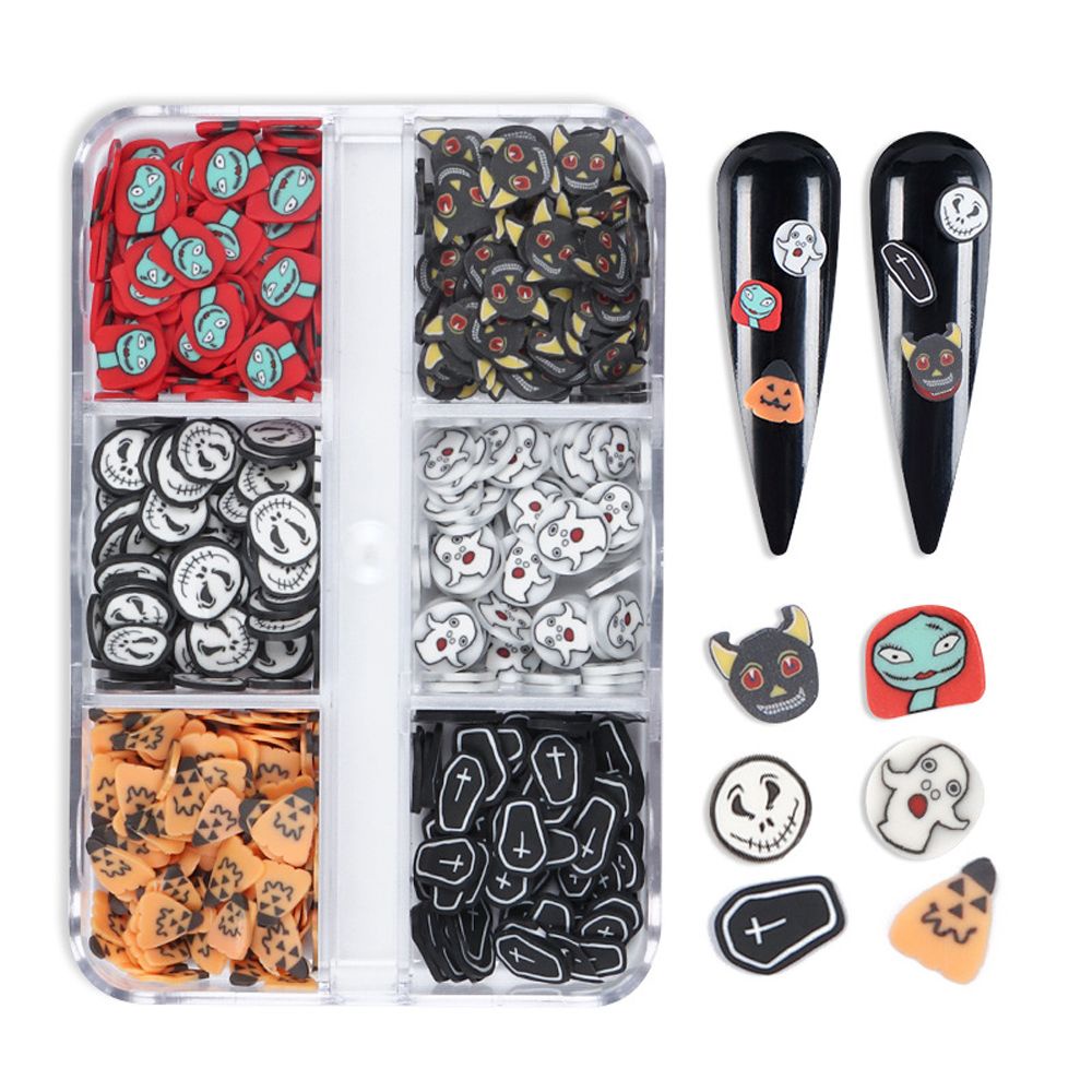 [Hàng mới về] Miếng Dán Trang Trí Móng Tay Nhiều Họa Tiết Giáng Sinh 3D Mềm Mại Nhiều Màu Sắc