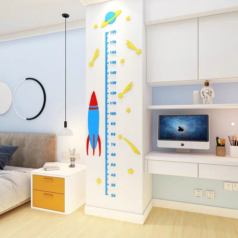 Miếng Dán Tường 3d Kiêm Thước Đo Chiều Cao Cho Bé