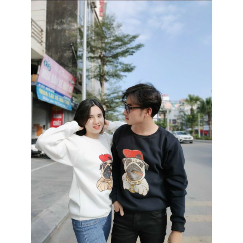 [Ấm như ôm gấu] Áo nỉ Sweater thu đông Pubg form suông rộng unisex cổ tròn, chất nỉ bông