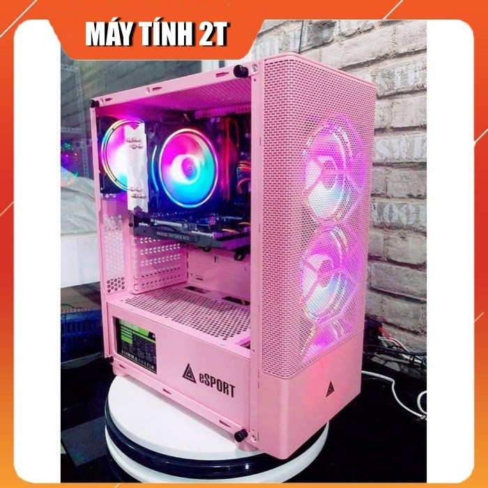 Vỏ Case Máy tính VSP Gaming Mặt Lưới B86P Full 3 màu ( PINK,WHITE,BLACK) - No Fan - Máy Tính 2T