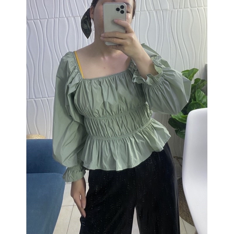 Áo xanh mint size S thanh lí