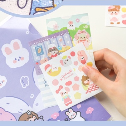 Sổ còng lưu trữ sticker chiết washi sổ A5 60 trang BTS012