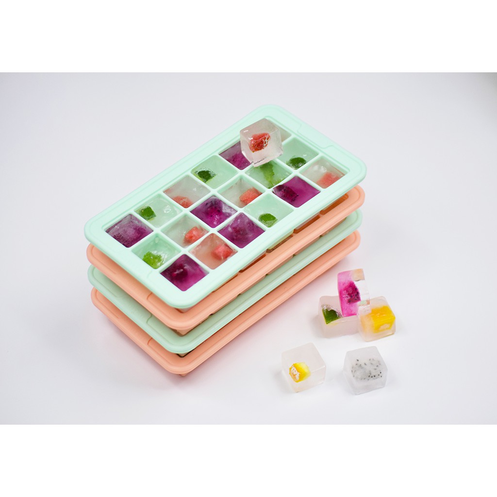 [MADE IN VIETNAM] Khay silicon làm đá 18 ngăn Q SILI-KIT, kích thước 21x11.5cm, dẻo dai, dễ dàng làm đá và lấy đá | BigBuy360 - bigbuy360.vn