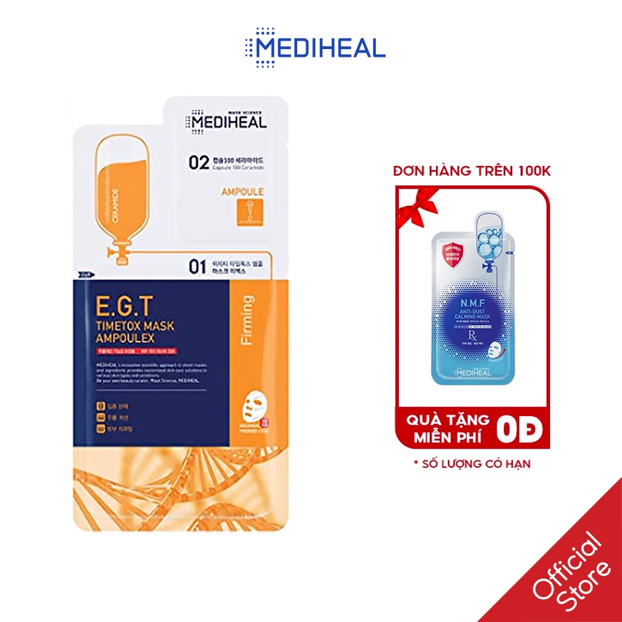 [Nhập mã COSMH22 giảm 8%]Mặt Nạ Mediheal Chống lão hóa Phiên Bản 2 Bước E.G.T Timetox Mask Ampoulex 30ML [K67]