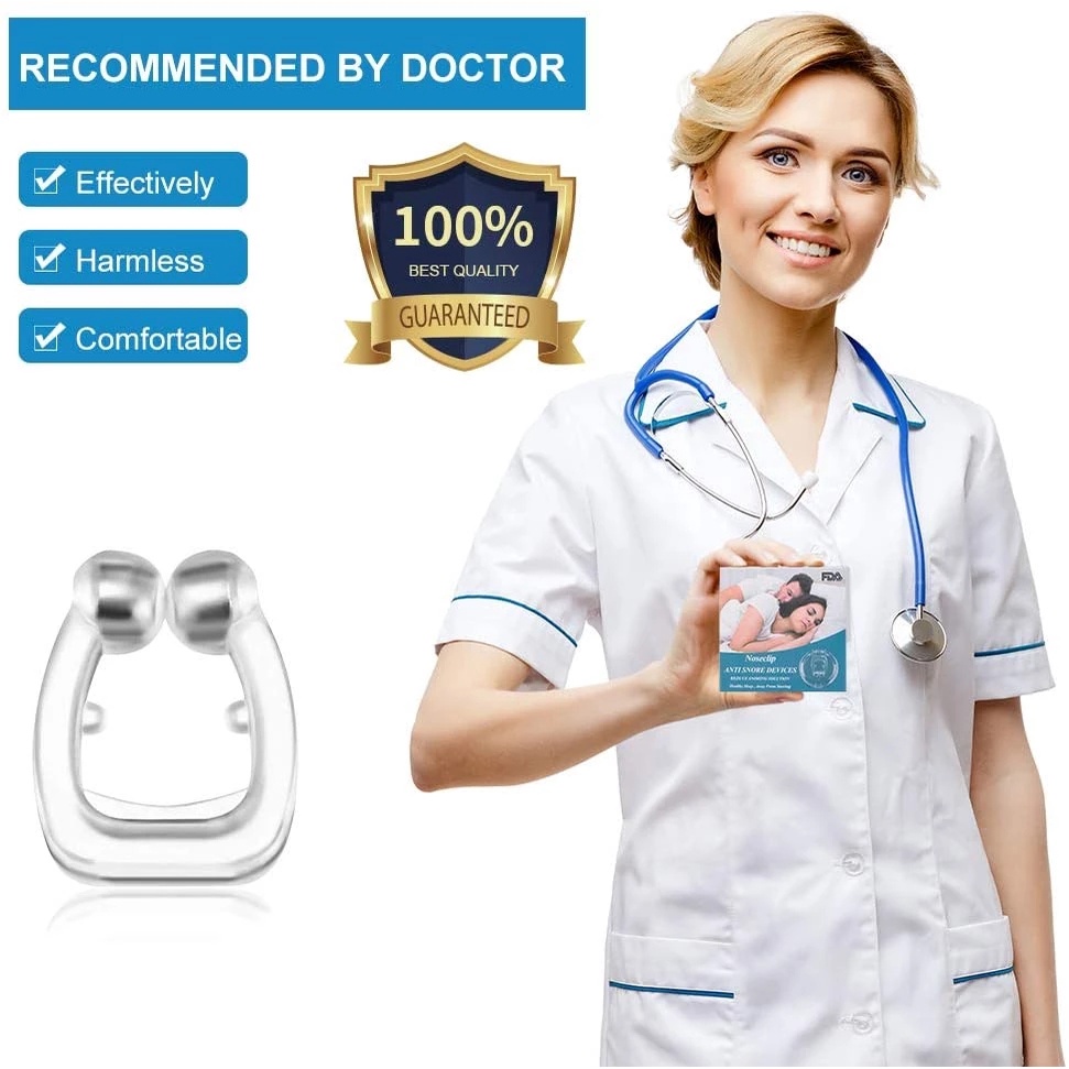 Kẹp Mũi Chống Ngáy Từ Tính Cải Thiện Giấc Ngủ Ngon Hơn Bằng Silicone