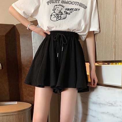 Chân Váy Đen Xếp Ly Dáng Chữ a Lưng Cao Dễ Phối Đồ Cho Bạn Gái