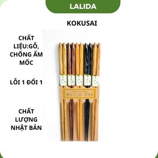 Đũa gỗ/tre Nhật Bản Kokusai vỉ 5 đôi chất lượng,kiểu dáng sang trọng