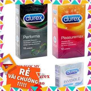 Combo 2 hộp Bao Cao Su  Durex lớn 12bao tặng 1 hộp nhỏ 3 chiếc